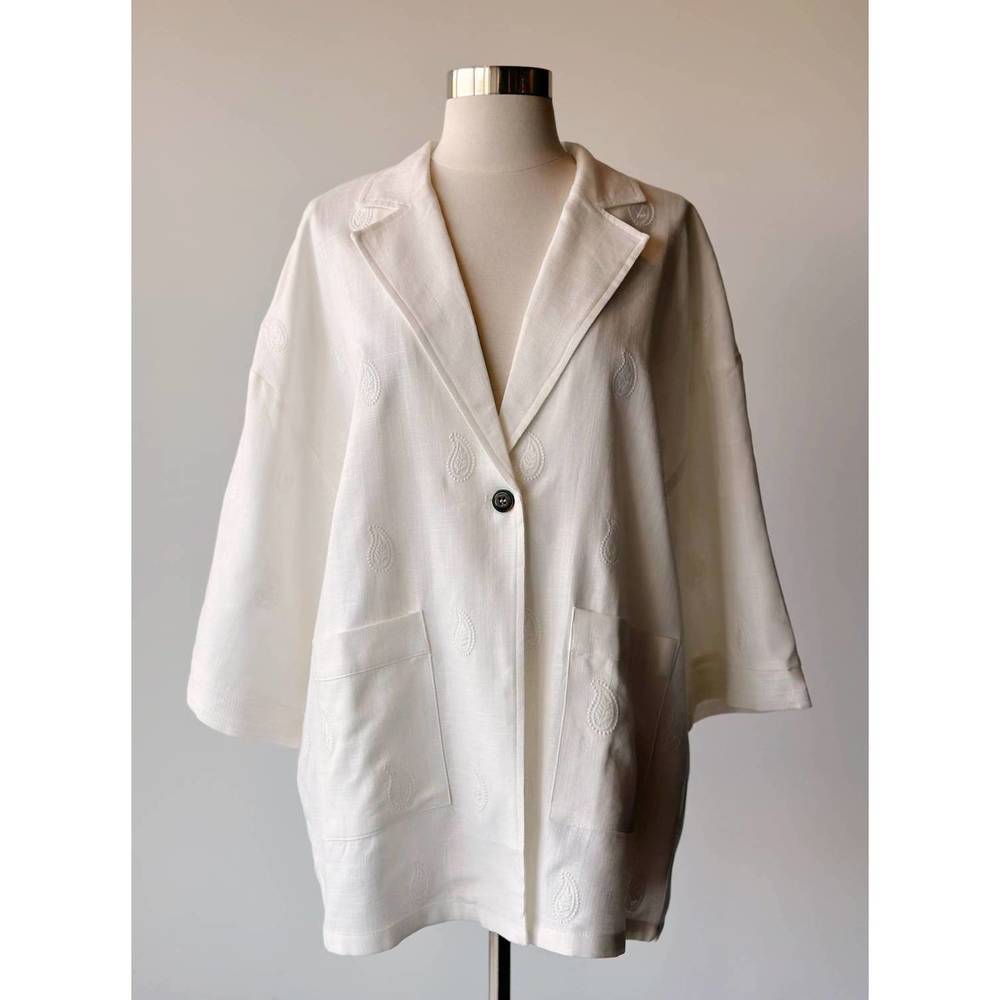 NEW JACQUIE THE LABEL carlene jacket in off white